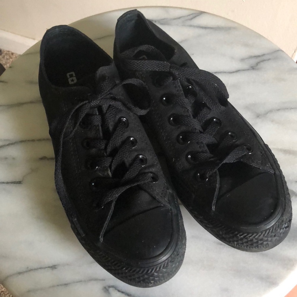 Black on Black Converse All-Stars, Chuck Taylors